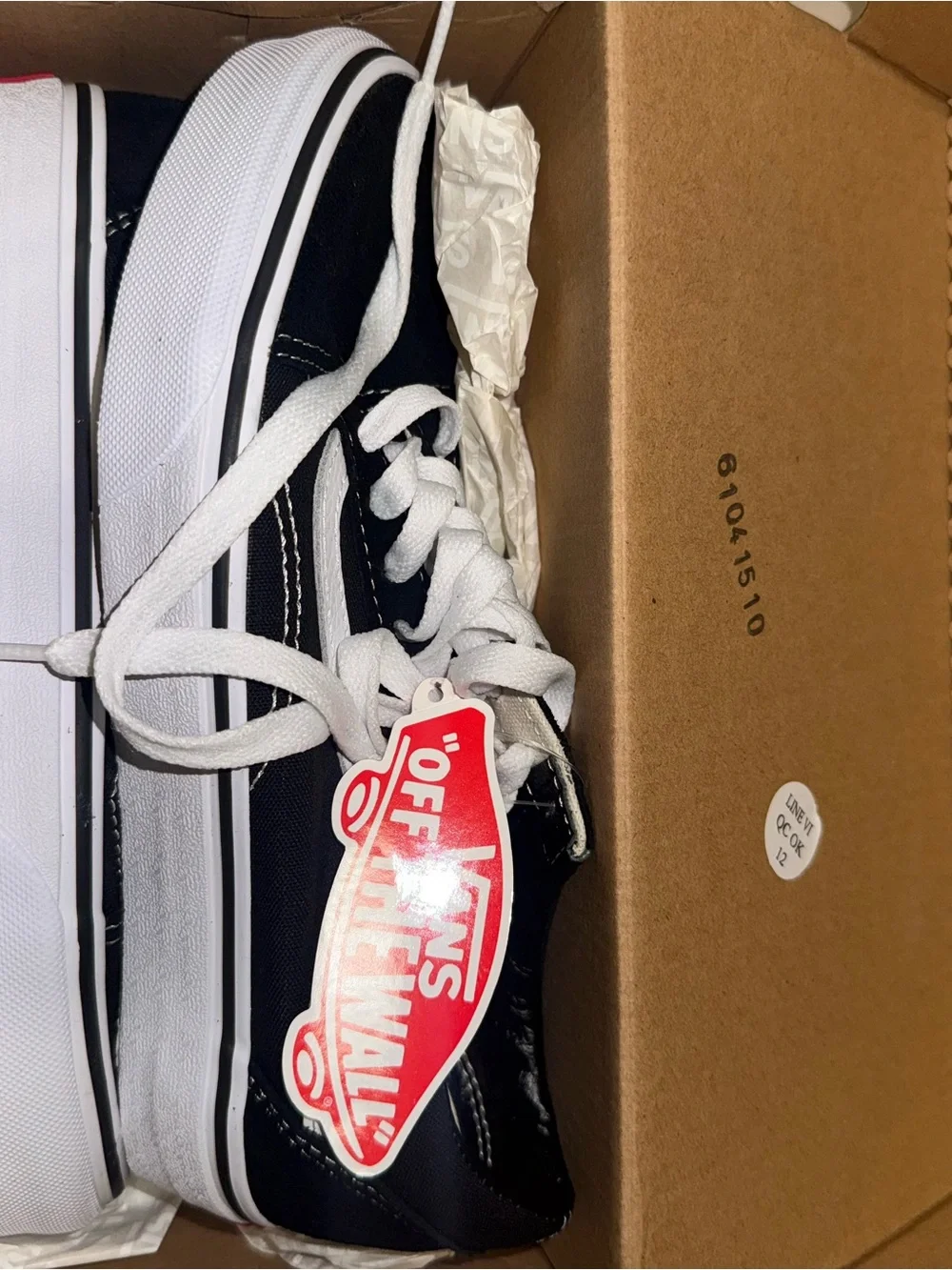 Vans Black and White Low-Top Skate Sneakers